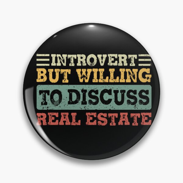 Item preview, Introverted but Willing to Discuss Real Estate designed and sold by focusvibe.
