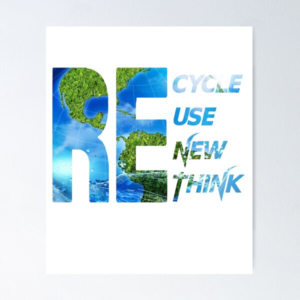 Item preview, Funny Recycle Reuse Renew Rethink For Earth Day Recycling 2023 designed and sold by Havic  Tees.