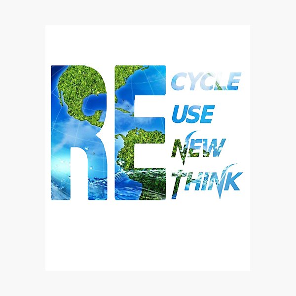 Item preview, Funny Recycle Reuse Renew Rethink For Earth Day Recycling 2023 designed and sold by Havic  Tees.