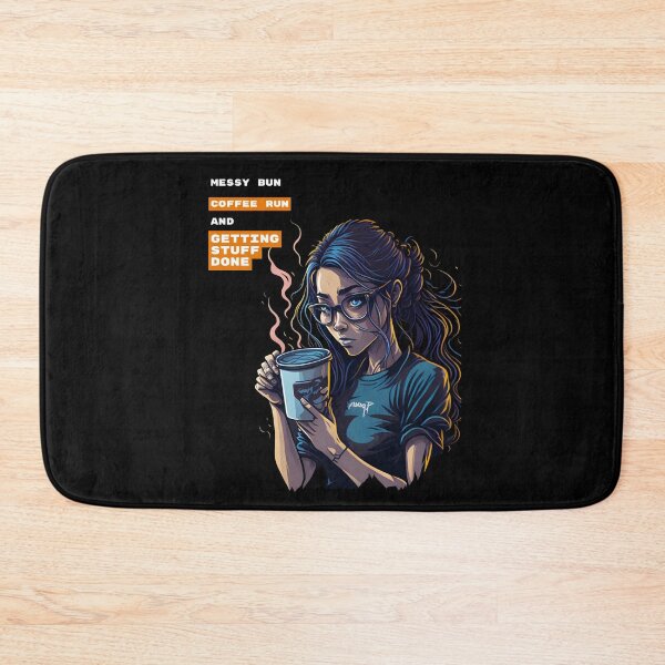 Item preview, Messy Bun Coffee Run and Getting Stuff Done - The Ultimate Guide to Getting Stuff Done designed and sold by Chromatic-Art.