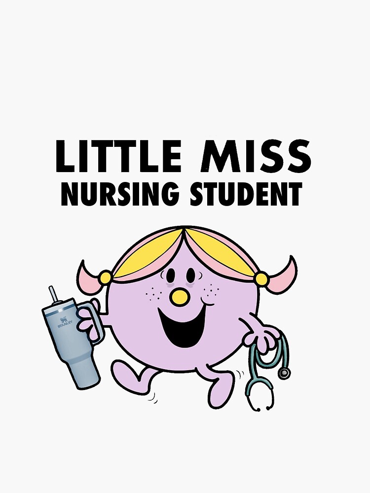 Little Miss Nursing Student Sticker