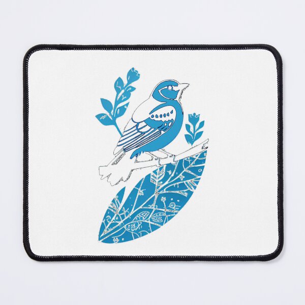 Item preview, Bluebird dropshadow with mosaic leaf designed and sold by Kashear.