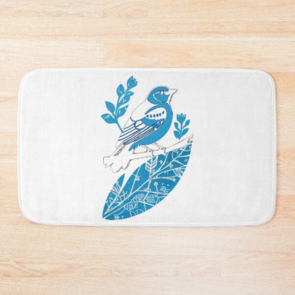 Item preview, Bluebird dropshadow with mosaic leaf designed and sold by Kashear.