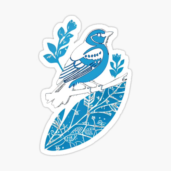 Item preview, Bluebird dropshadow with mosaic leaf designed and sold by Kashear.