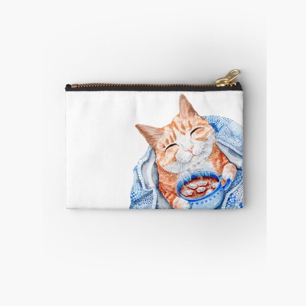 Item preview, Happy Cat Drinking Hot Chocolate designed and sold by Goosi Art.