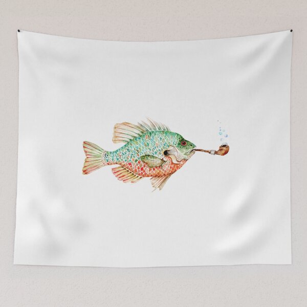 Item preview, River Sunfish with a Pipe designed and sold by Goosi Art.