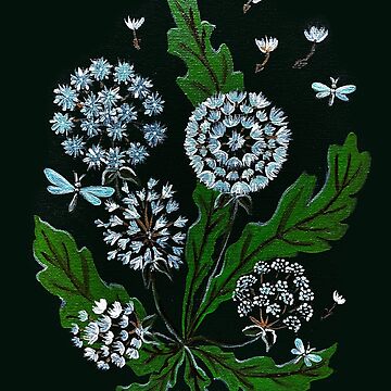 Artwork thumbnail, Dandelions and Dragonflies by Bekah Grace