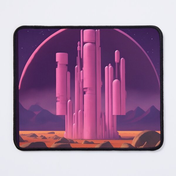 Item preview, Fuchsia Future City under Dome on Mars designed and sold by RADRussell.