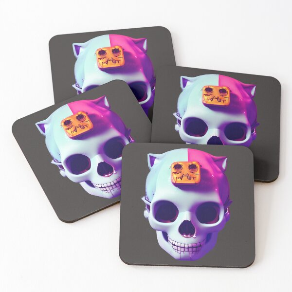 Item preview, Cute Skull with cat ears designed and sold by Chubuter.
