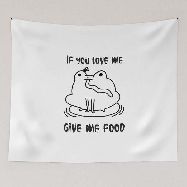 Item preview, Give me food , cutie frog , grunge  designed and sold by noirglare.