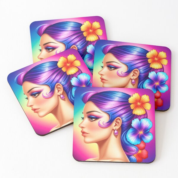 Item preview, Perfil lateral de belleza - Claire designed and sold by CrushyAIDesigns.