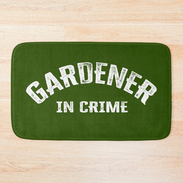 Item preview, GARDENER IN CRIME. WHITE ON GREEN. designed and sold by 5hertz.