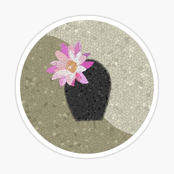 Mini Pink Mosaic Flower Sticker