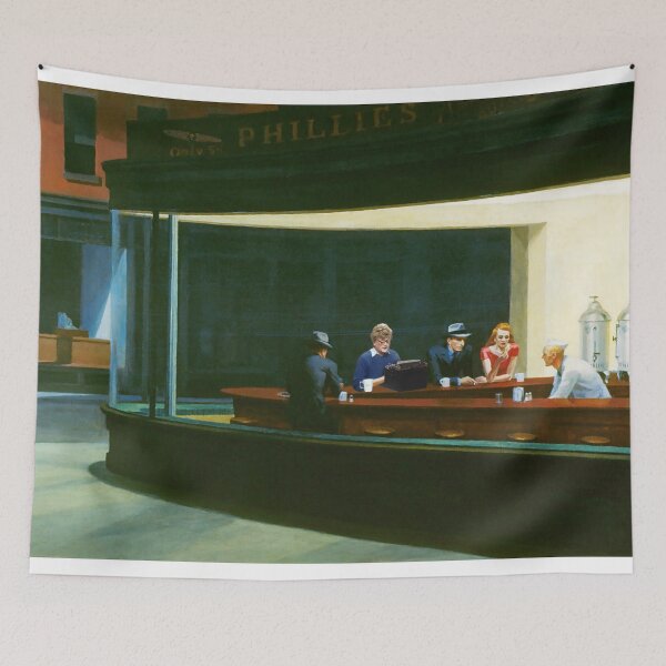 Item preview, Edward Hopper Nighthawks featuring Jessica Fletcher designed and sold by LT Graphic Art.