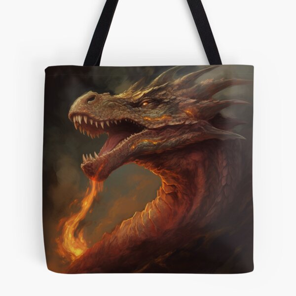 Item preview, The Firebreather (Dragon Portrait) designed and sold by Graffeine Art.