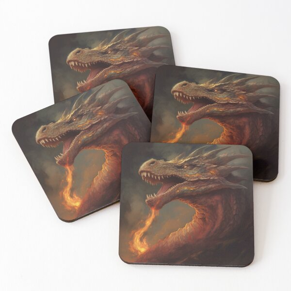 Item preview, The Firebreather (Dragon Portrait) designed and sold by Graffeine Art.