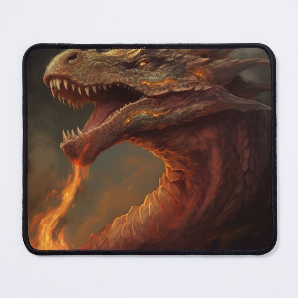 Item preview, The Firebreather (Dragon Portrait) designed and sold by Graffeine Art.