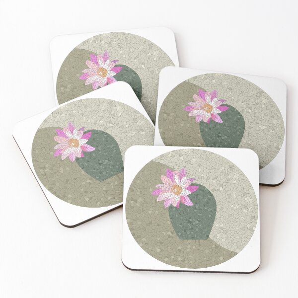 Item preview, flowering cactus mosaic badge designed and sold by AttemptedDesign.