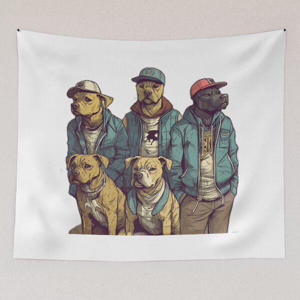Item preview, dogs with Sportswear, glitter, caps, camouflage, animal print, gold chains and sneakers designed and sold by BladiWear.
