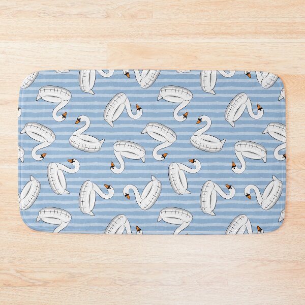 Item preview, Swan Pool Floats - blue stripes designed and sold by littlearrow.