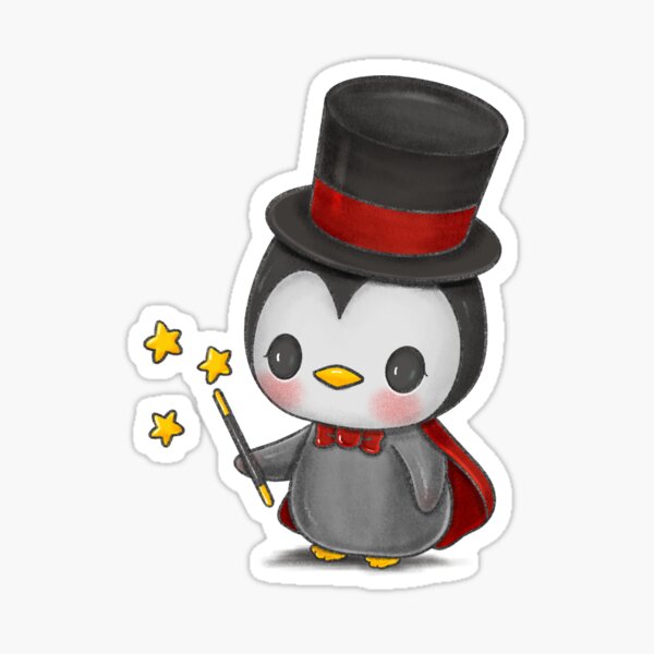 Magician Penguin | Pauly the Penguin Sticker