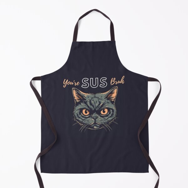 Item preview, "You're SUS Bruh" funny suspicious cat designed and sold by Step, Repeat.