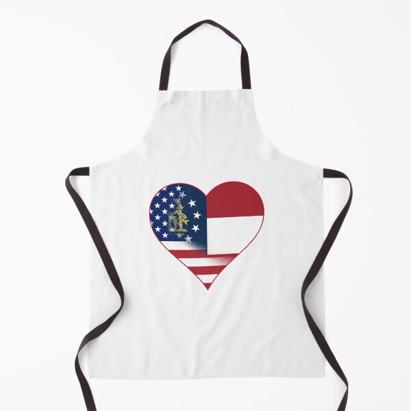 Item preview, State of Georgia Flag and American Flag Fusion Design designed and sold by Gsallicat.