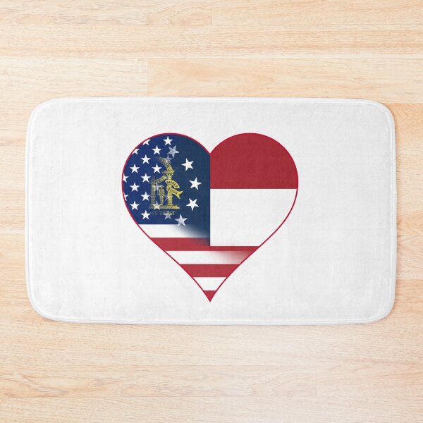 Item preview, State of Georgia Flag and American Flag Fusion Design designed and sold by Gsallicat.
