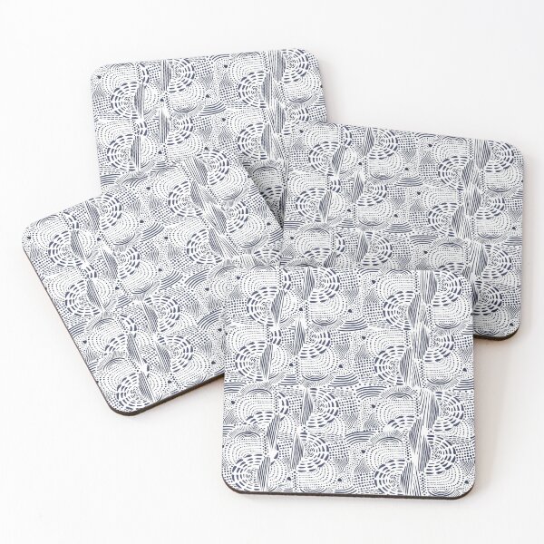 Item preview, Blue Organic Textured Line Art designed and sold by Ericksondesigns.