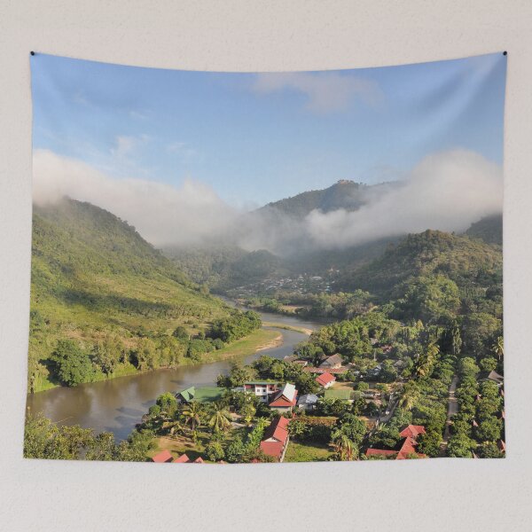 Item preview, Tha Ton: Stunning View of the River and Hills designed and sold by franck380.