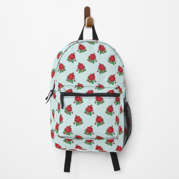 Item preview, Red vintage roses on mint designed and sold by LittleBettyMakes.