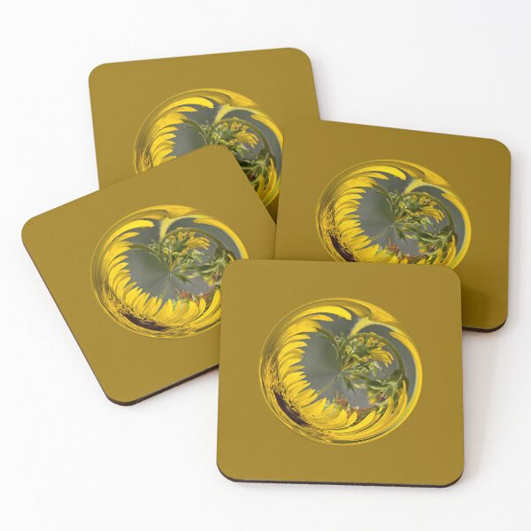 Item preview, Yellow wildflower abstract designed and sold by KRFNatureGifts.