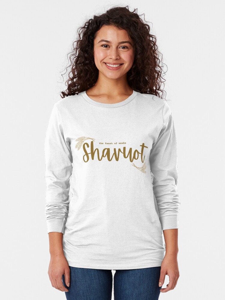 Thumbnail 2 of 5, Long Sleeve T-Shirt, Jewish Holiday of Shavuot - Shavuot designed and sold by thekosherhub.