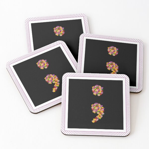 Item preview, Floral Semicolon designed and sold by CrankyAndJaded.