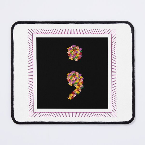 Item preview, Floral Semicolon designed and sold by CrankyAndJaded.