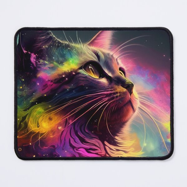 Item preview, 'Cosmic Whiskers' All-Knowing Time-Travelling Space Cat designed and sold by ga-arts.