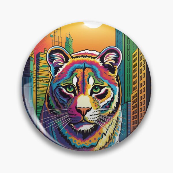 Item preview, Colorful Tiger in the City designed and sold by THIRD EYE DESIGN.