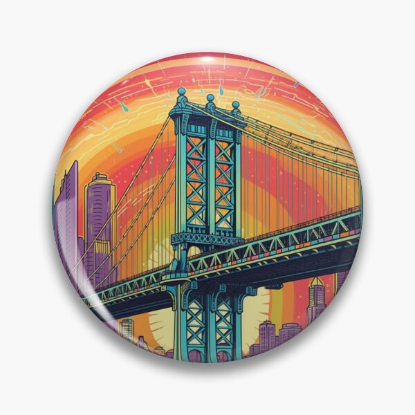 Item preview, Colorful NYC Bridge designed and sold by THIRD EYE DESIGN.