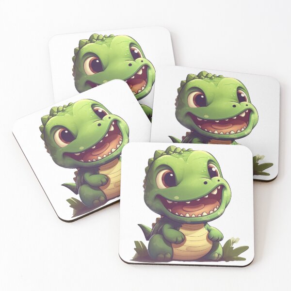 Item preview, Leafy Lovable Dino: A Happy Baby Dino Sticker designed and sold by Mdosterh.
