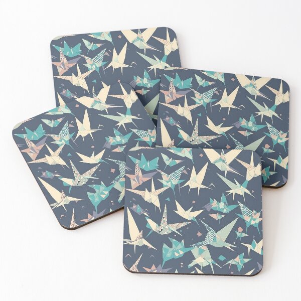 Artikelvorschau, Pastell niedliche Origami-Kraniche aus Papier entworfen und verkauft von ThyPatternshop.