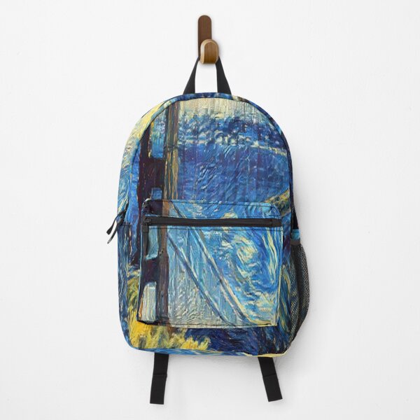 Item preview, Golden Gate Bridge AI Generated The Starry Night Van Gogh AI Art Artificial Intelligence designed and sold by OurFunnyDesigns.