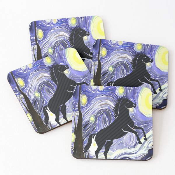 Item preview, Horse Pony AI Generated The Starry Night Van Gogh AI Art Artificial Intelligence designed and sold by OurFunnyDesigns.