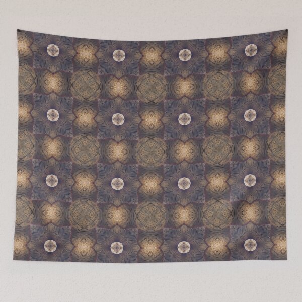 Item preview, Mushroom Hyphae texture Kaleidoscope Pattern 2 designed and sold by Swabcraft.
