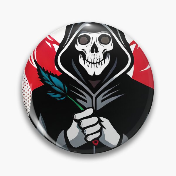 Item preview, Death's Gentle Touch - The Grim Reaper with a Single Leaf Illustration designed and sold by GalihDA.