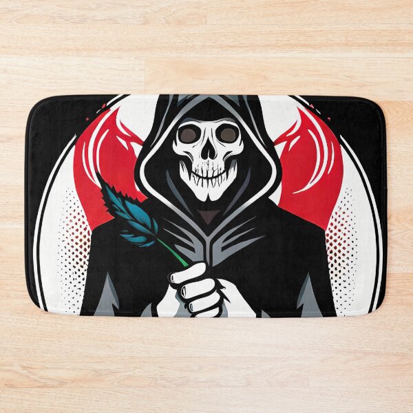 Item preview, Death's Gentle Touch - The Grim Reaper with a Single Leaf Illustration designed and sold by GalihDA.