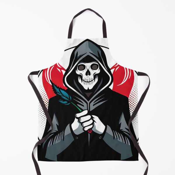 Item preview, Death's Gentle Touch - The Grim Reaper with a Single Leaf Illustration designed and sold by GalihDA.