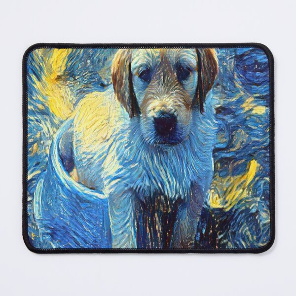Item preview, Golden Doodle Retriever AI Generated The Starry Night Van Gogh AI Art Artificial Intelligence designed and sold by OurFunnyDesigns.