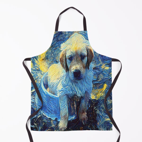 Item preview, Golden Doodle Retriever AI Generated The Starry Night Van Gogh AI Art Artificial Intelligence designed and sold by OurFunnyDesigns.