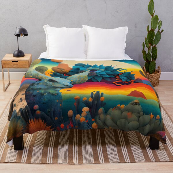 Item preview, Blue Stag Peyote San Pedro Psychedelic Cactus Spirit Animal designed and sold by ga-arts.