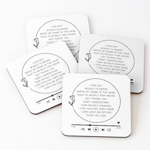Item preview, Miley Cyrus Flowers Music Player, Love Me Better, Famous Quotes, Strong Woman, Key chain designed and sold by Julia Dorian.